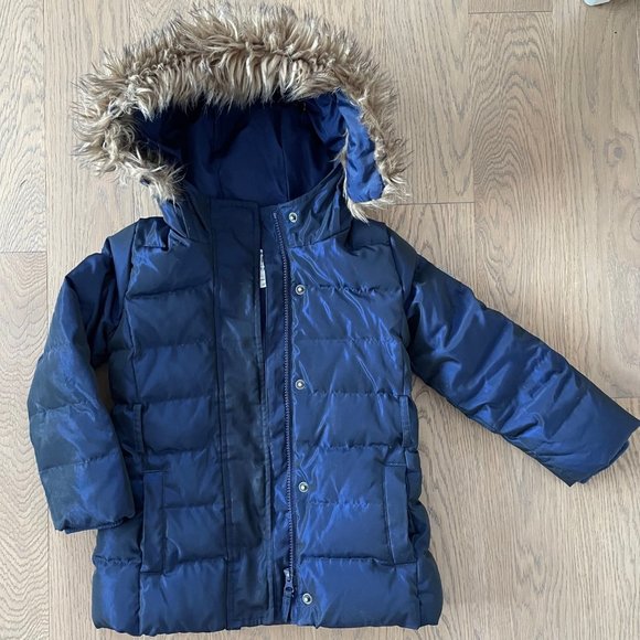 GAP Other - GAP Girls' Hooded Puffer Coat with faux fur trim